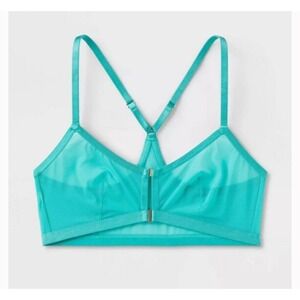 Auden Mesh Jade Unlined Racerback Bralette, XS